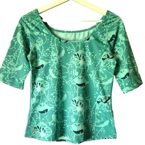 LULULEMON Athletica Scoop Neck Half Sleeve in Green